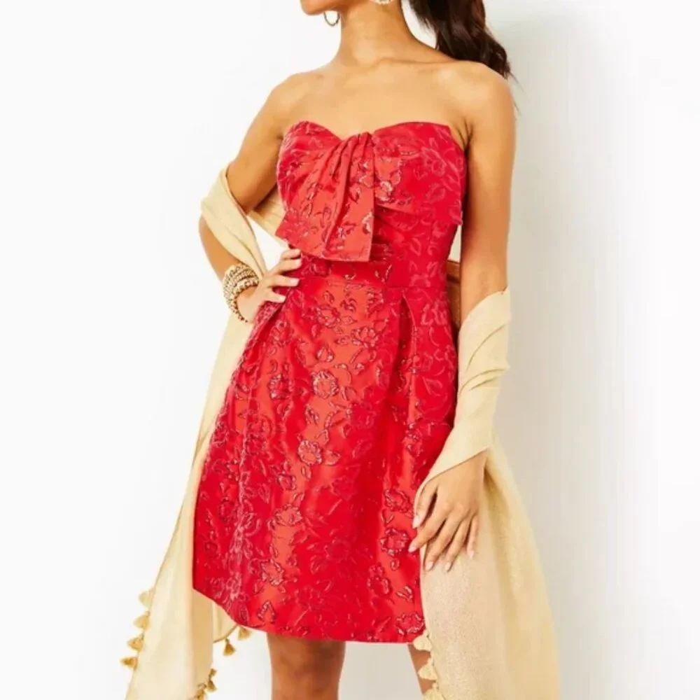 Lilly Pulitzer Kataleya Strapless Jacquard Dress